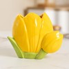 Hosoncovy Ceramic Tulip Makeup Brush Organizer Pot Makeup Brush Holder