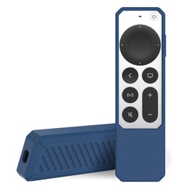 Suppeak Silicone Case Compatible with Apple TV 4K 2021 2022 Generation/Apple Siri 4K - Shockproof/Anti-Slip/Scratch Remote Control Cover - Blue