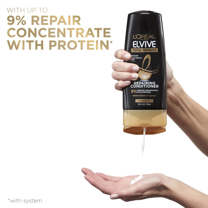 L'Oréal Paris Hair Expert Total Repair 5 Restoring Conditioner, 12.6