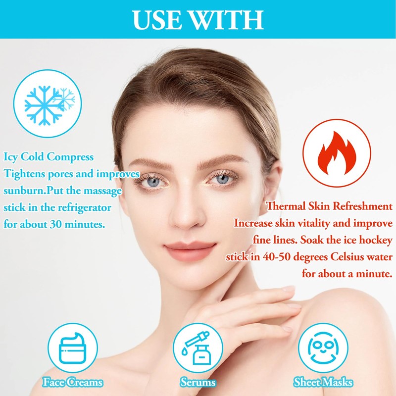 Facial Ice Globes, Ice Roller Face Facial Roller Massagers, Cooling