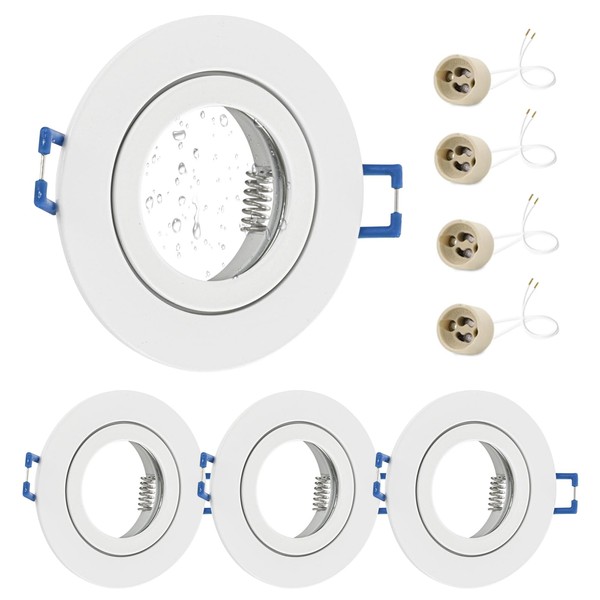 GeyouLux 4 x LED Recessed Spotlights, 230 V, IP44 Frame