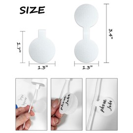 32 Pcs Write On Wire Labels - White, 1.3'' Diameter for Cable Management