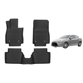 GXARTS TPE Front & Rear Floor Mats Liner Compatible with Toyota Yaris iA 2017-2018，Scion iA 2016，Yaris 2019-2020，Yaris Hatchback 2020 All Weather Non-Slip Waterproof Floor Liners