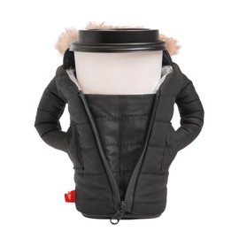 Puffin - The Pahka Beverage Parka | Insulated Can & Bottle Coolers That Keep Soda and Beer Cold | Thermocooler Sleeve Cover | 12 oz and 16 oz (Black Plus)