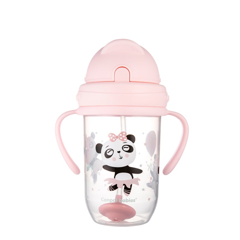 Canpol babies 56/606 270ml 6+m Exotic Animals Pink Leakproof Cup