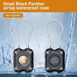AirTag Holder Waterproof,AirTag Waterproof Case with Wire Cable for Luggage,Keys,Backpack and More. (Blue)