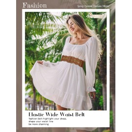 JASGOOD Women Wide Elastic Dress Belt Fashion Stretchy Waist Belt