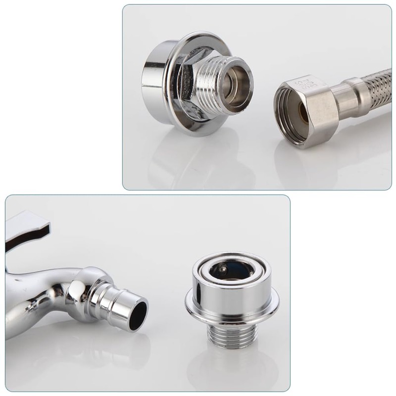 Faucet Adapter for Washing Machine Quick Connector, G1/2" Thread Water