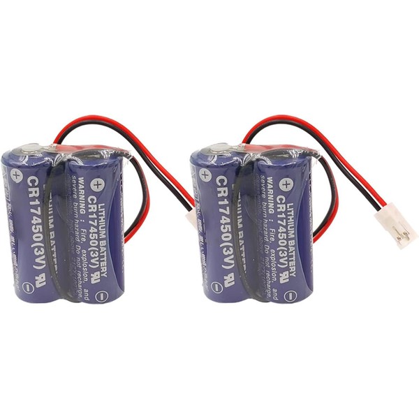 BATTEMALL CR17450-2WK27 / D80UB016170 3V Replacement PLC Battery 2*CR17450 Battery