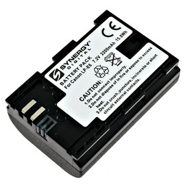 Synergy Digital Camera Battery, Works with Canon EOS 80D Digital Camera, (Li-Ion, 7.4V, 2300 mAh) Ultra Hi-Capacity, Compatible with Canon LP-E6N Battery FULLY Decoded