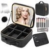 Bolsa de Maquillaje Profesional con Espejo LED, con Pequeño Espejo