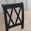 Roundhill Furniture Windvale Fabric Upholstered Dining Chair in Black, Set