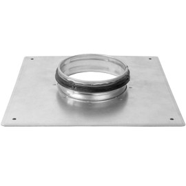 Duct Connector Flange - 4 Inch Ducting - Galvanized Steel with Rubber Gasket - Straight or Flex Pipe Flange for Heating, Cooling, Air Ventilation Systems