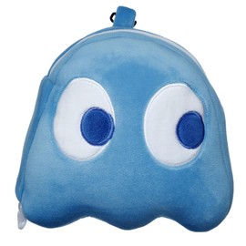 Relaxeazzz Pac-Man Blue Ghost Shaped Travel Pillow & Eye Mask