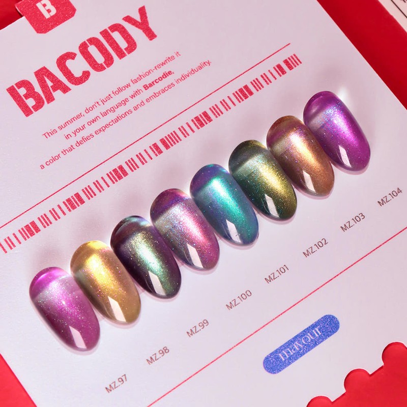 classic nail Mayour Barcode Color Glitter Magnet Gel + 30
