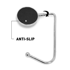 TANOSII Purse Hook Mental Clutch Holder Handbag Rhinestone Hanger for Table Desk 1 Pack White