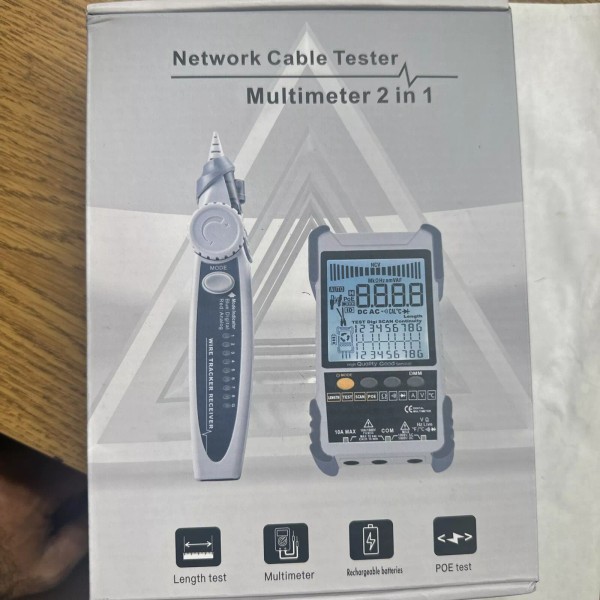 ET618 Handheld Portable Network Cable Tester with LCD Display Analogs