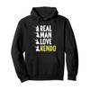 Real Man Love Kendo Ninja Samurai Pullover Hoodie