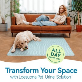 Washable Pee Pads for Dogs - 2 Pack Extra Thick Reusable Puppy Pads with Super Absorbency, Waterproof & Non-Slip Dog Pee Pads for Potty Training , Whelping , Playpen , Crate , Prevents Leakage 24"x36"