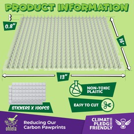 ohlela 16 Pack Scat Mat for Cats - 16 x 13 Inch Cat Spike Mat with 1 Inch Spike. Effective Cat Repellent Indoor & Outdoor Mat to Deter Cats & Other Animals. Cat Deterrent Indoor 23sqft Area Coverage