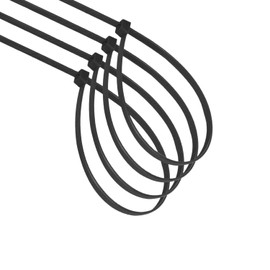 Schwarze Nylon-Kabelbinder, 7,2 x 500 mm, 20 Stück, zum Befestigen und Organisieren von Kabeln und Gegenständen bei privaten und professionellen Projekten.