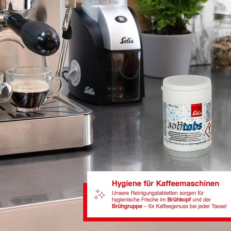 Solis Cleaning Tablets for Coffee Machines, Pack of 100, Solitabs