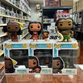 Funko Pop! MOANA 2: SET OF 3 MOANA & LIL SIS SIMEA, MAUI & MATANGI Vinyl Figure