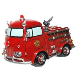Wurm Fire Engine Bench, Nostalgic, Red, Approx. 17 cm, for Children (3-8 Years), Unisex