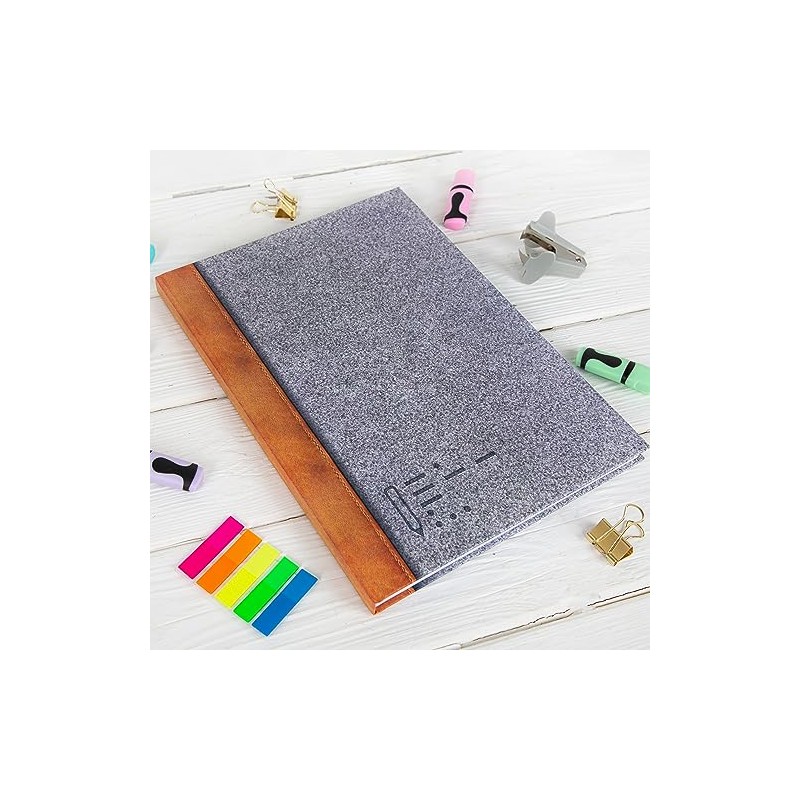 Logbuch-Verlag Noitzbuch Blank with Blank Pages Book Diary Grey Felt