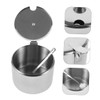BIUDECO Stainless Steel Sugar Bowl with Lid Spoon Condiment Container