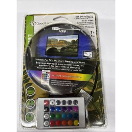 Good Earth 7ft LED USB Self-Adhesive Color Tape Light  With Remote