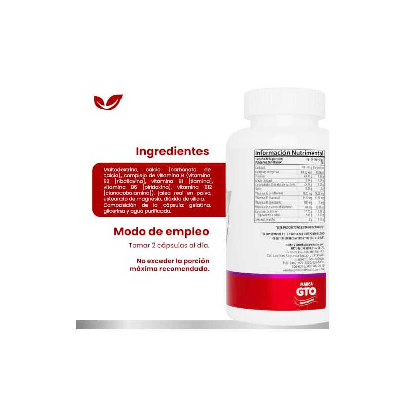 Natural Health Complejo B + Jalea Real | Suplemento Alimenticio