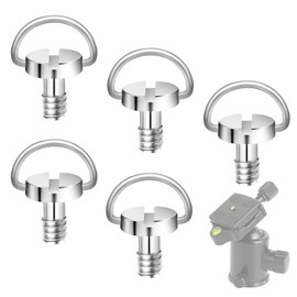cobee 1/4 Inch Screw, 5 Pieces Stainless Steel Tripod Screws Camera Mounting Screw Tripod Screw Adapter Silver for Camera Screw Tripod Heads Quick Release Plate