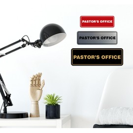 Signs ByLITA Standard Pastor's Office Sign (Black Gold) - Medium