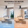 Obabala 52" Outdoor Ceiling Fan, LED Light, Smart Reversible DC