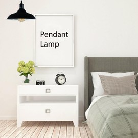 DC VOLTAGE Metal Ceiling Lamp Shade Black Inner White 32cm Easy Fit Light Pendant Modern Ceiling Lighting Shade for Bedroom, Hallway, Office Restaurant Industrial Light Shade Ceiling Pendant