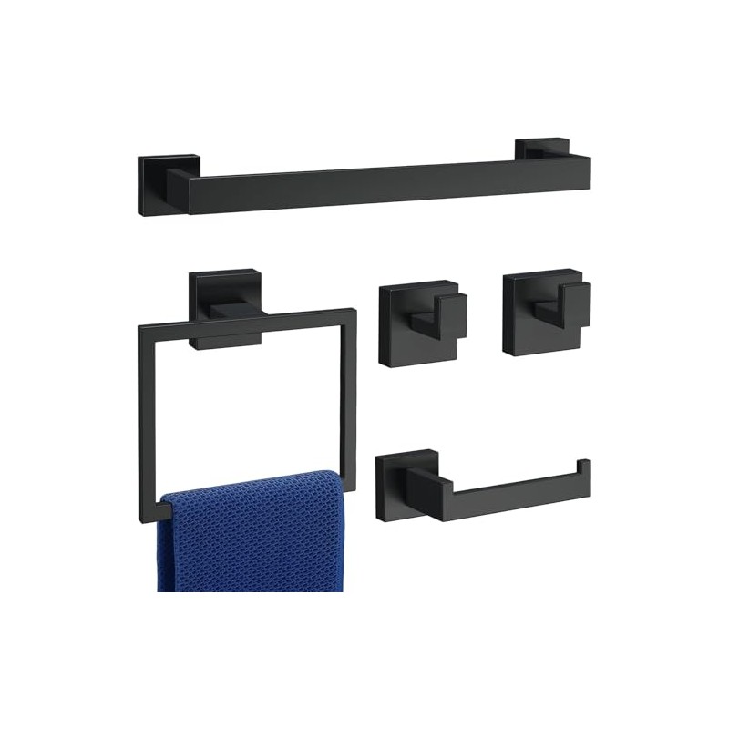 5 Pcs Acero Inoxidable Accesorios para Baño, Juego de Accesorios