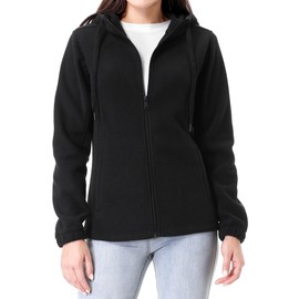 GIMECEN Women's Soft Polar Fleece Jacket Full Zip Hoodies Long Sleeve Sweatshirts Casual Hooded Outerwear