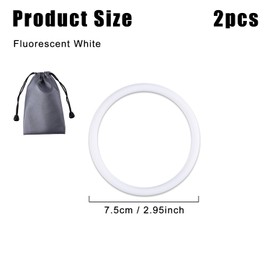 Gosknor 2pcs Patellar Tendon Support Strap Knee Band for Kids, Silicone Patella Knee Brace Elastic Knee Pain Strap for Basketball Running Hiking Jumpers Soccer Volleyball Sports (Fluorescent White)