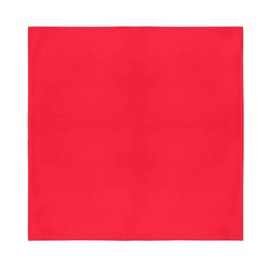Balec One Dozen Cotton Plain Bandanas 12 Pack Head Wraps (Red)