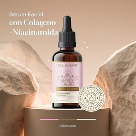 Collagenic  Serum Facial Antimanchas con 10 Niacinamida y Colgeno  Unifica el tono, Regula la Produccin de Grasa, Reduce Poros Abiertos e...          