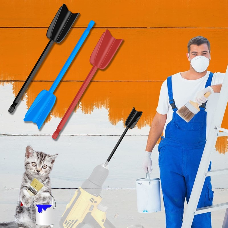 CHRI Drill Whisk Epoxy Resin Stirring Rod 6 Pieces Paint