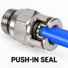 5-Pack PC-G Nickel-Plated Brass Pneumatic Push-to-Connect Fittings, 4–12 mm Tube,