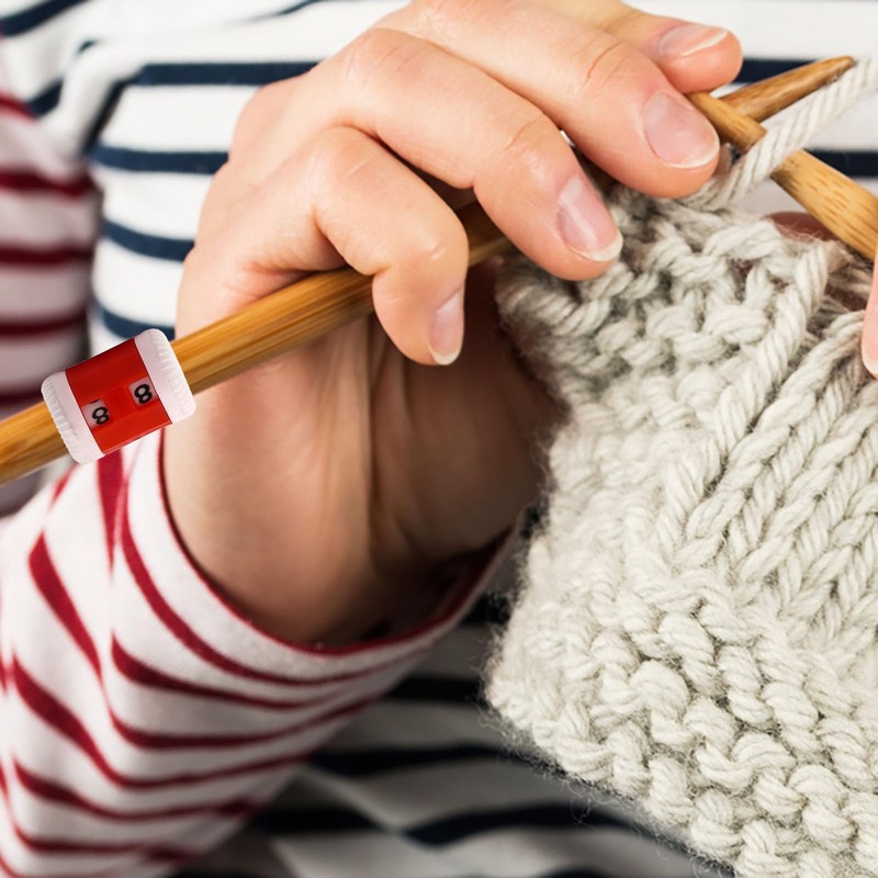 10Pcs Plastic Knit Counter Reusable Stitch Marker Row Durable Knitting