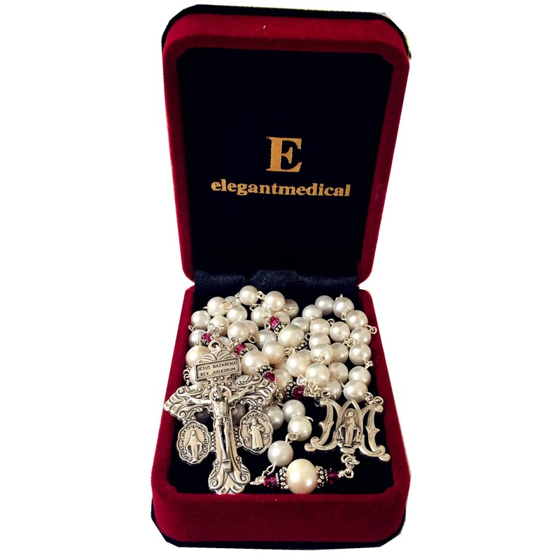 elegantmedical handmade pearls real pearl necklace lasso + sterling silver