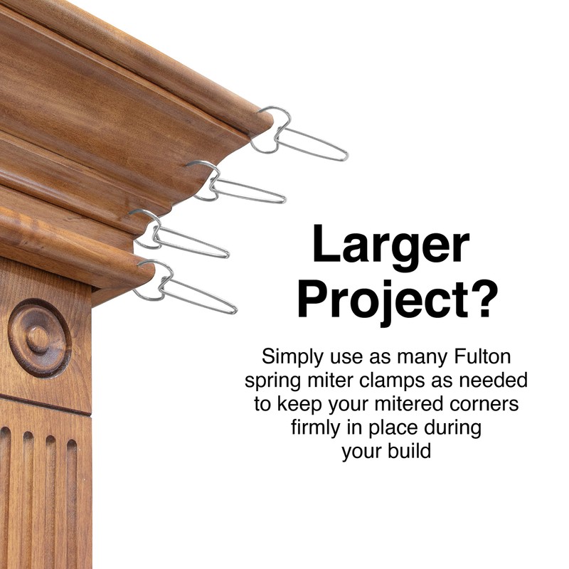 Fulton Miter Spring Clamps for Woodworking Set, Wood Trim, Picture