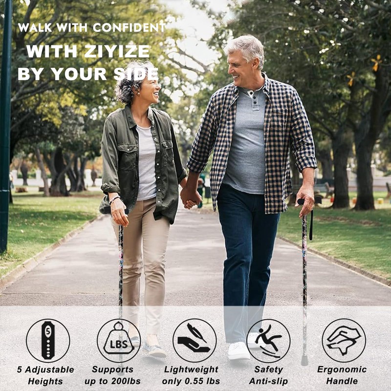 ZIYIZE Walking Cane | Canes for Woman for Stability |