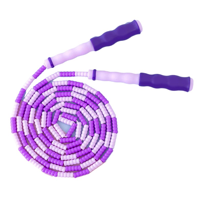 Jump Rope Comfortable Grip Adjustable Durable Lightweight Safe Beaded Skipping