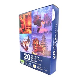 Box of 20 Assorted Festive Santa Multiple Charity Christmas Cards in 4 Designs 557112