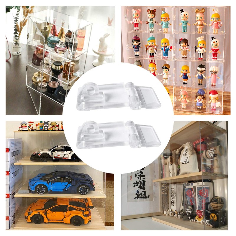 INCREWAY Acrylic Hinge Hasp,10Pcs 25 * 55mm Crystal Clear Mini